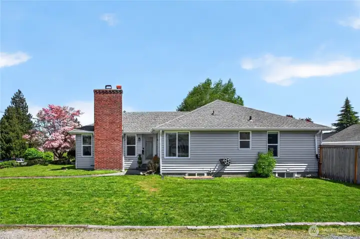 West side of home