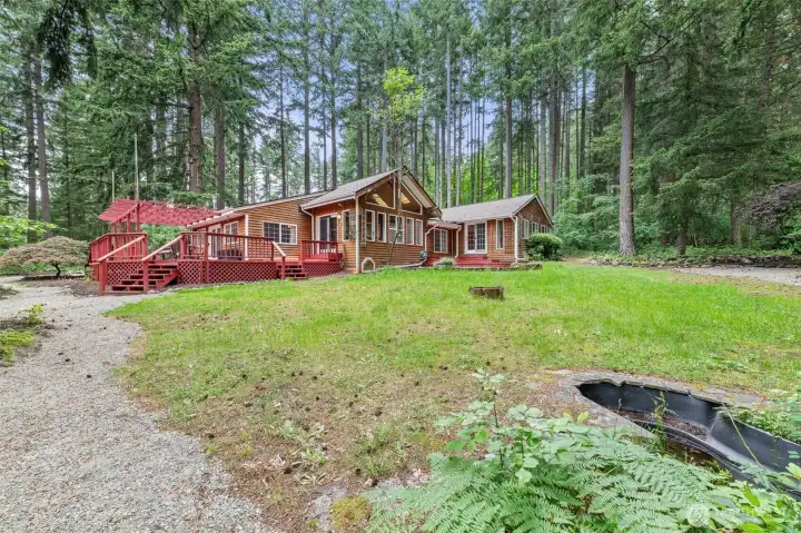 Back of main home, both decks