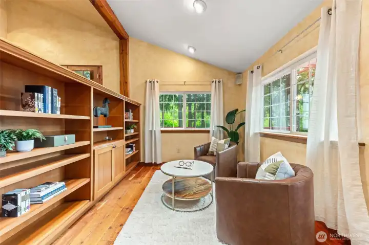 sitting room/library off living room