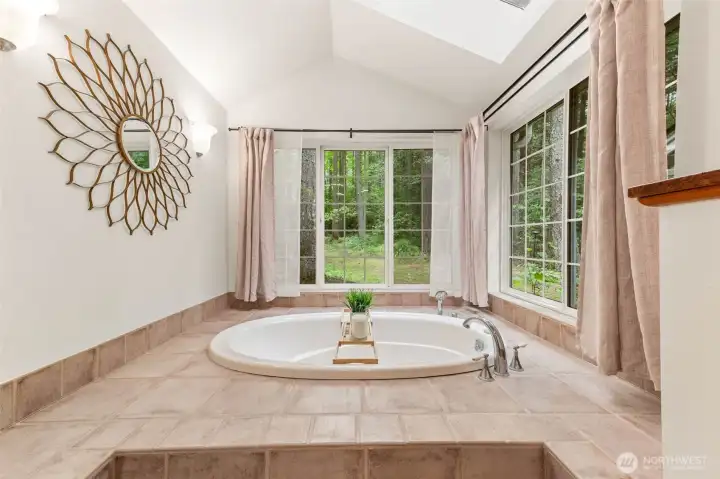 primary bathroom soaking alcove