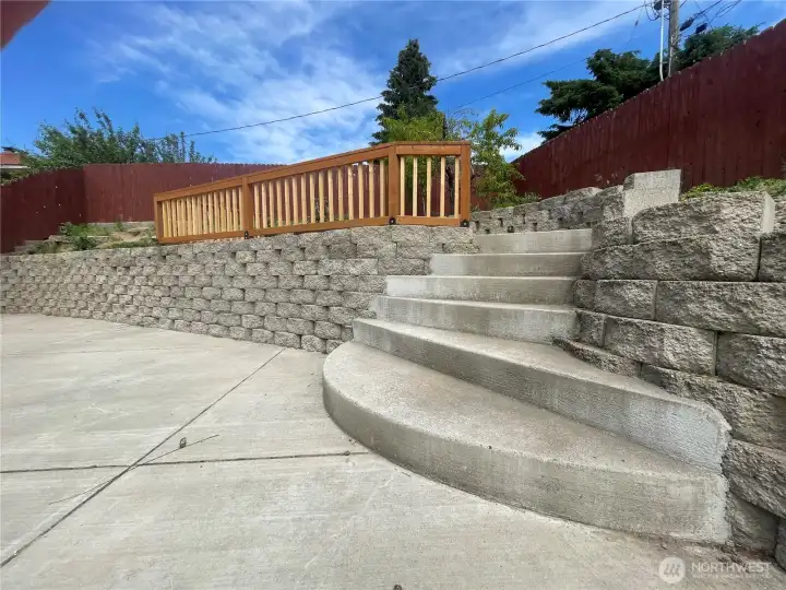 terraced back patio