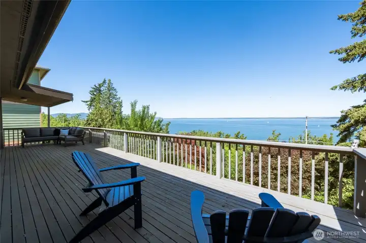 View from the deck looking southwest. Let's just say amazing sunsets are in someone future!