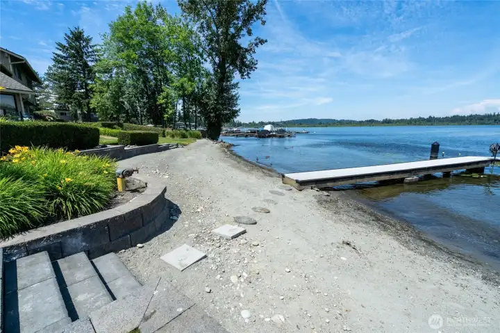 The private beach and docks are reserved exclusively for Fairweather residents through secure gated access.