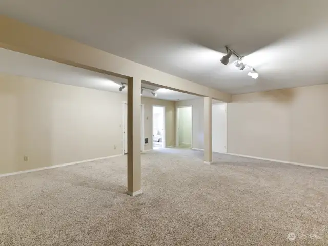 Huge extra downstairs Bonus Room off Garage. Perfect for office, Family Room or extra guest room!