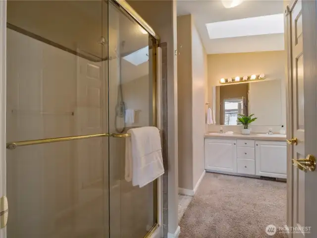Primary bath with walk-in shower....