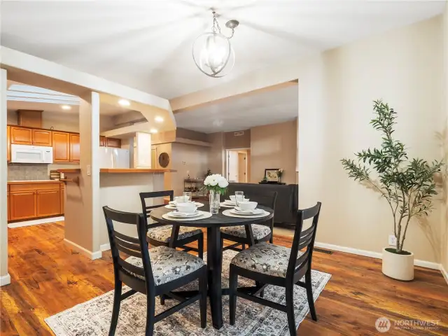 The dining room features French doors that open to the covered patio...perfect for entertaining!