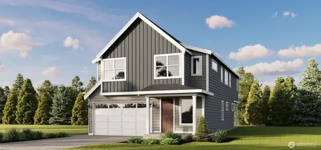 Image is a rendering. Photographs are for illustrative purposes only. Features, finishes, interior/exterior colors, landscaping and floorplan shown may vary from actual homes built.