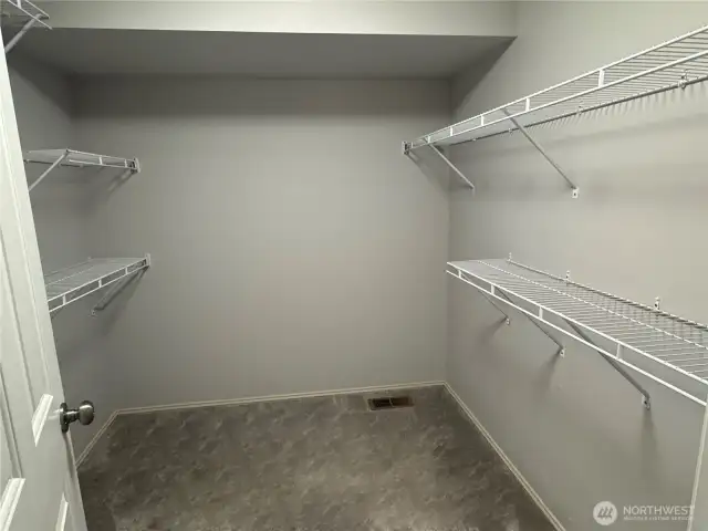 Large walk-in closet in the primary bedroom.