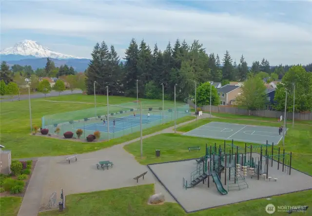 Enjoy a basketball court, tennis court, and more.