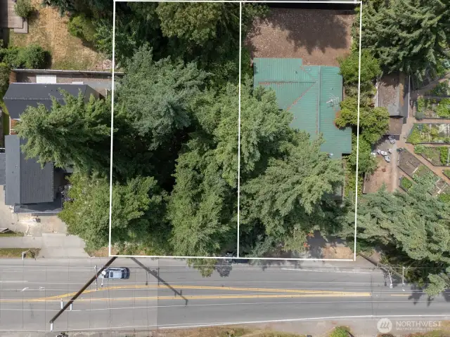 Vacant lot is on the left.