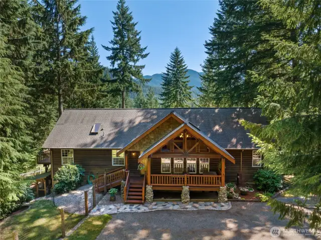 Stunning mountain views, multiple outbuildings and a huge unfinished basement.  This exceptional property has it all!