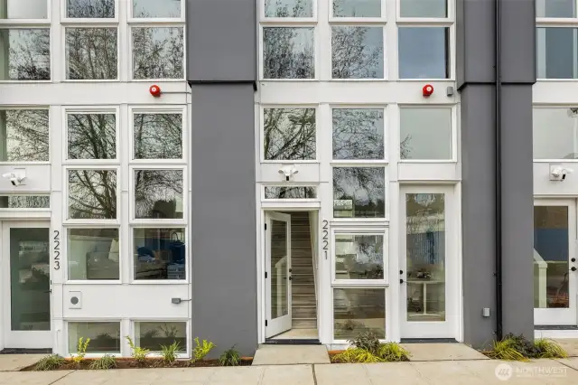 Opportunity to block off the residential from the office area with two front doors!