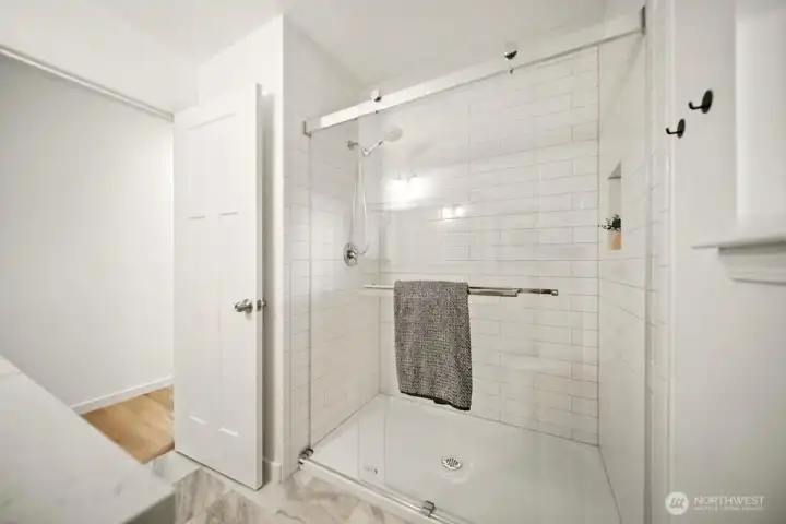 Main floor newly updated bath.