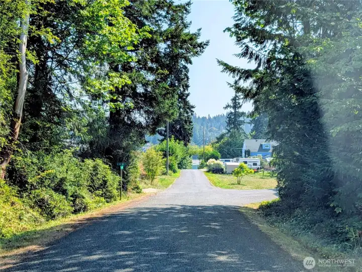Looking the opposite direction towards the sound and boat launch.
