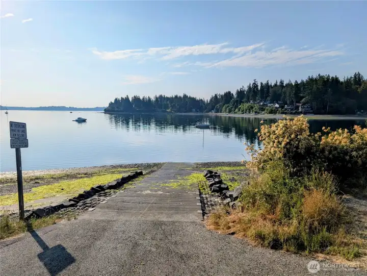 The boat launch just down the street.