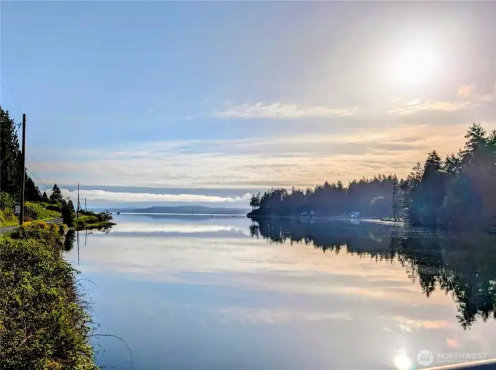 This view is from the Home bridge just blocks from the property.