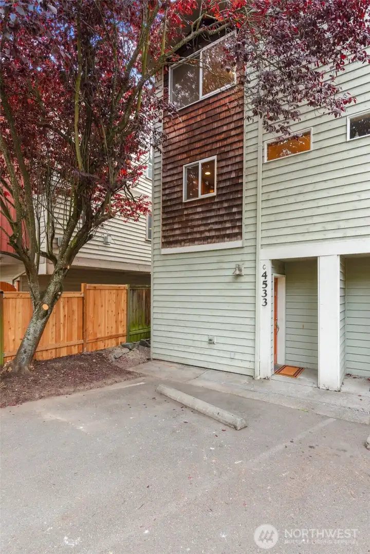 Convenient Parking space right out front and accessed off the Alley.