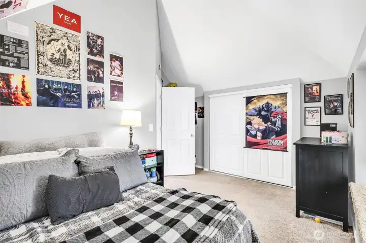 Wonderful vaulted ceilings make this a very cool room