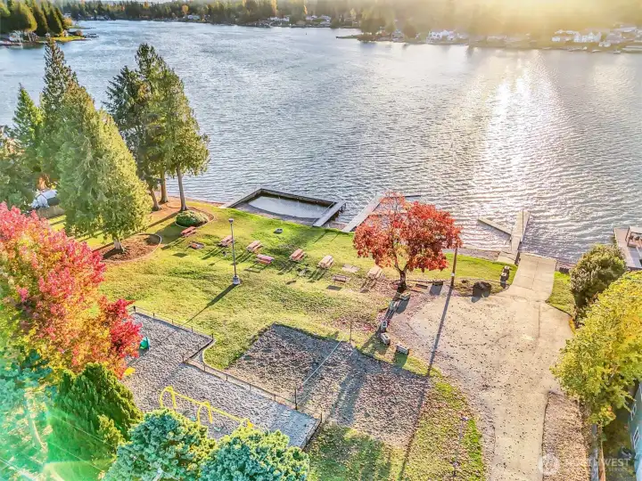 Great shot of the community park & boat launch