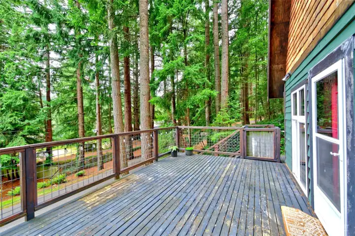 Main Deck with Crabapple Lake View