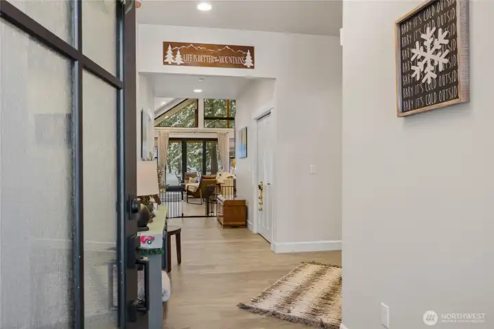 Wide hallways and open concept