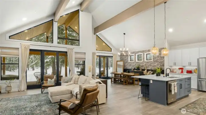 Vaulted ceilings with beautiful beams