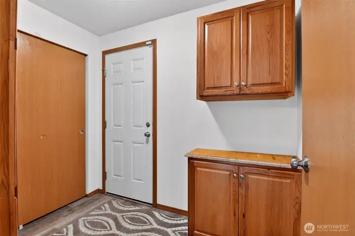 Mud room from garage into home