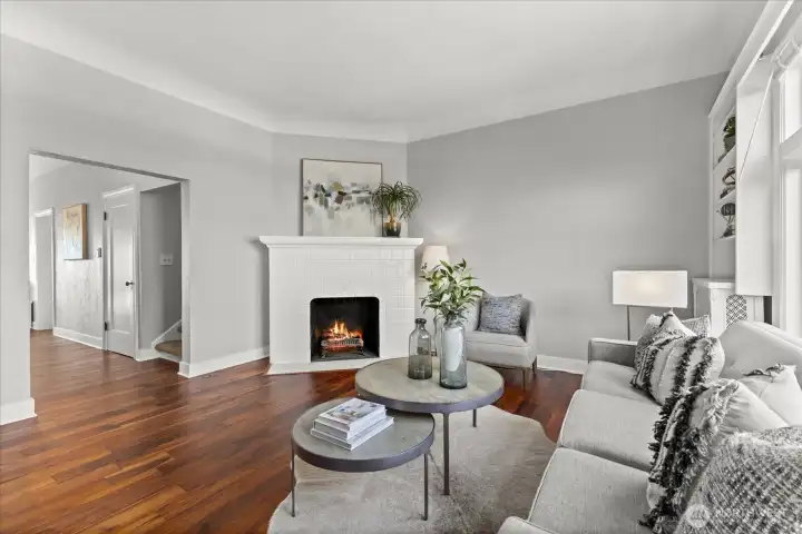 Front sitting room offers a cozy environment as soon as you enter the home.