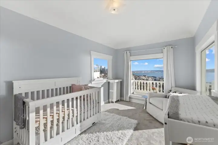 Smaller room upstairs perfect for nursery.