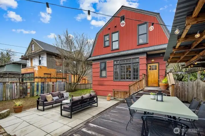 Directly off of the kitchen is the outdoor entertaining space of your dreams