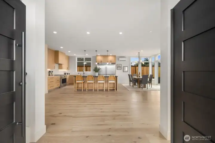 Wide open front door entrance