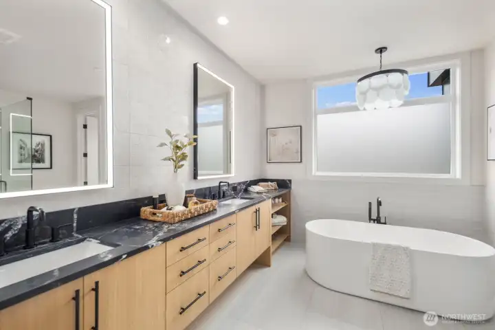 Primary Bath with soaker tub