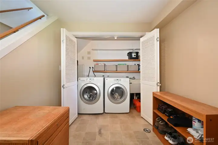 Laundry area with ample storage