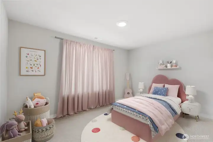 One of 6 bedrooms - virtual staging.