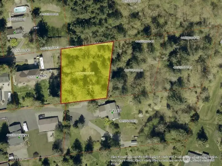 King County Plot Map arial view.