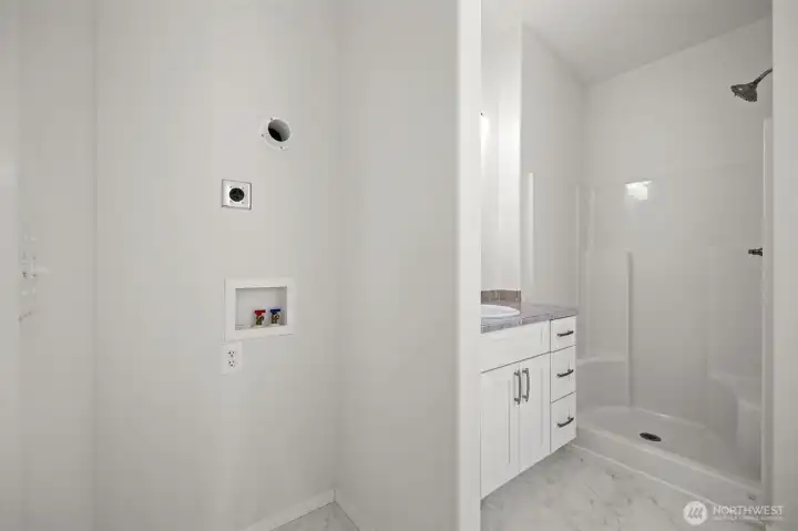 Main Level Bathroom Washer/Dryer Hookups