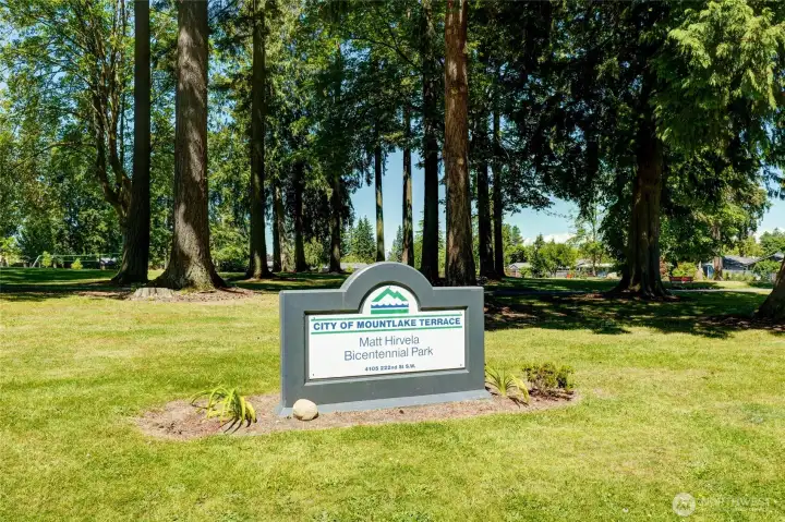 Public park directly across the street