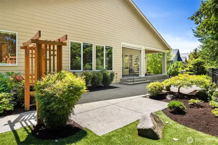 Trellis and artificial grass