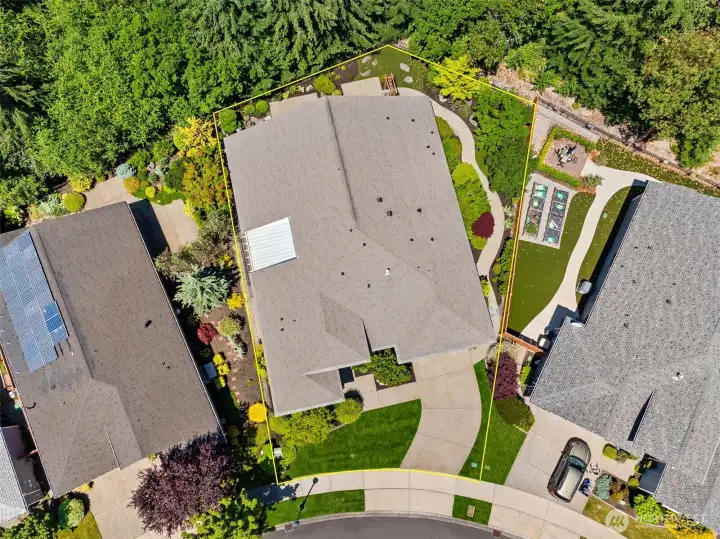 Extra large pie shaped lot offers additional space between neighbors