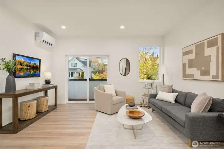 The main level flows seamlessly into a spacious great room, designed for a connected living experience. The main level flows seamlessly into a spacious great room, designed for a connected living experience.