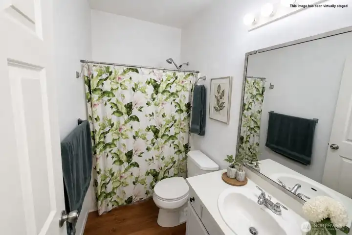 Downstairs Bathroom has been virtually staged