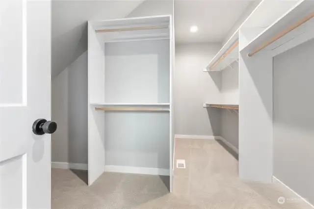 Large walk-in closet in the primary...