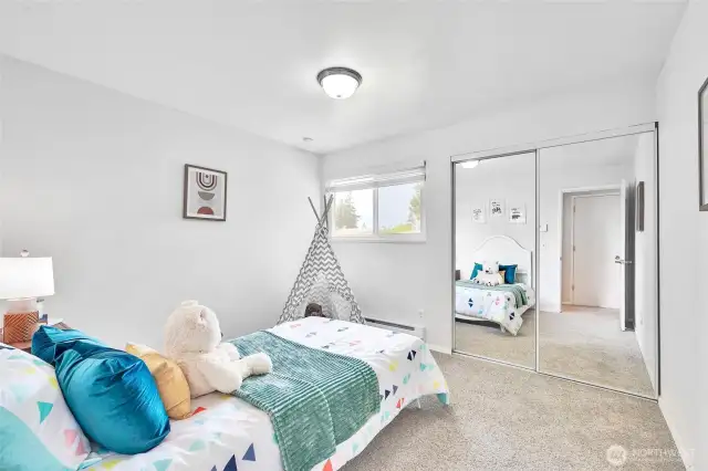 One of the three spacious bedrooms.