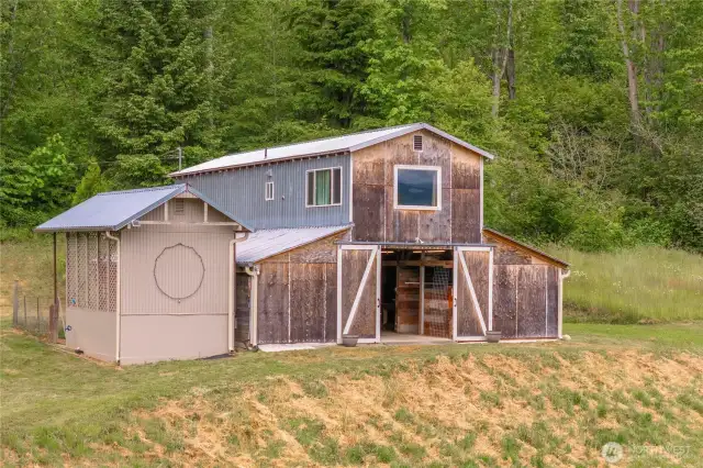 Field side of the barn.