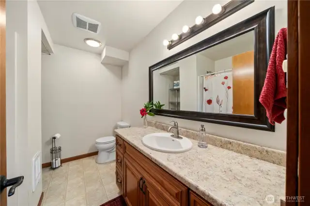 Downstairs bath.
