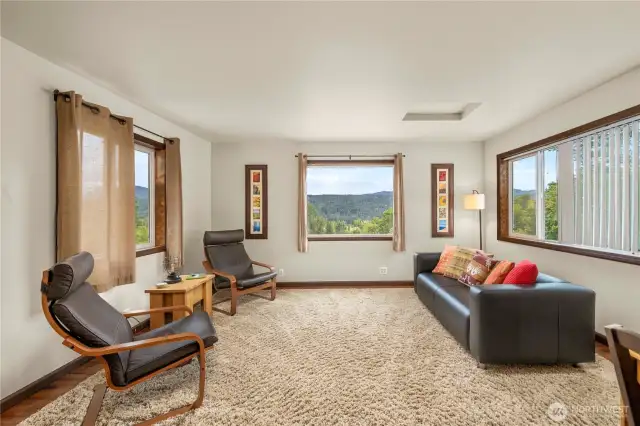 ADU living room with beautiful views.