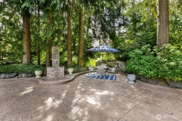 Hot Tub area with 220 and shower or nook for table.