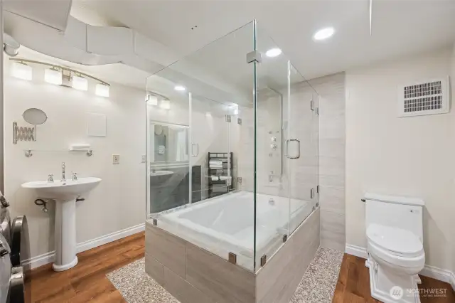 Downstairs bathroom with 2nd laundry