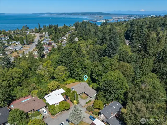 Very close to Puget Sound