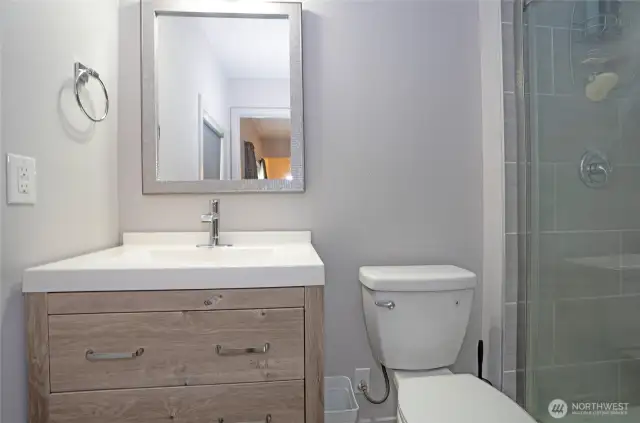 fully updated bathroom